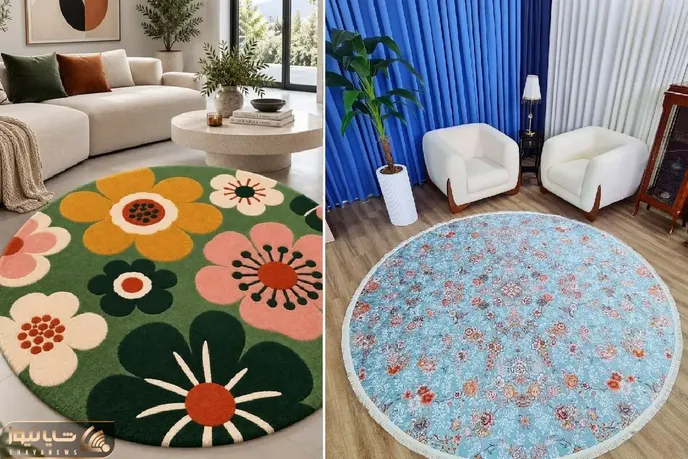 چیدمان صحیح یک دست مبل دورتادور فرش گرد؛ 5 ایده کارآمد برای متراژ سی تا سیصد متری